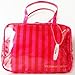 Victoria's Secret Signature Pink Red Stripe Cosmetic Travel Tote Versatile Hanger Bag