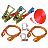  : Slackstar SL81778-15 Slackline Set "guide & 2 x link" f&uuml;r Fortgeschrittene, rot, 15 m