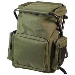 Olive Drab Backpack and Stool Combination NICE!