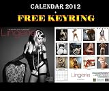 LINGERIE SEXY GIRLS CALENDAR 2012 + FREE KEYRING