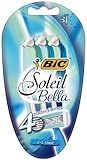 BIC Soleil Bella Disposable Shaver, Women, 3-Count (Pack of 3)