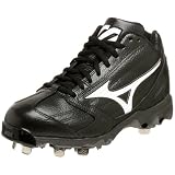 Mizuno Men's 9-Spike Classic Mid G4 Cleat,Black/White,11.5 M