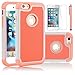 Elegant Choise Compatible with iPhone 6S Case, iPhone 6 Case, Shockproof Armor iPhone 6S Case, Hybrid Dual Layer Defender Protective Case Cover (A Orange/Gray)