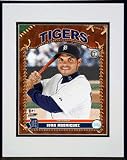 Ivan Rodriguez 2007 Studio Plus Double Matted 8 x 10 Photograph in Black Anodized Aluminum Fram