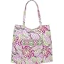 Vera Bradley Curvy Tote Bag Purse in Pinwheel Pink