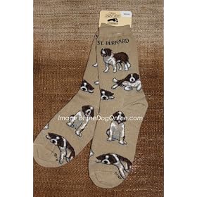 Buy For Bare Feet St Bernard Large Print Poses Socks Medium by For Bare Feet