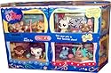 Littlest Pet Shop Exclusive Carry Case with 12 Pet Figures 4 Different Sets - Cuddliest Set : Cat (#747), Cocker Spaniel (#748), Ferret (#749); Sportiest Set: Great Dane (#750), Green Gecko (#751), Purple Hermit Crab (#752); Fanciest Set : German Shepard (#744), Monkey (#745), Mouse (#746) and Littlest Set : Guinea Pig (#753), Yellow Canary (#754) and Clown Fish with Corral Base (#755)