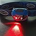 Modoking Hands Free Headlight with Red Lights for Reading, Camping, Running, Fishing and Climbing. Lightweight and Comfortable LED Headlamp, 3 AAA Batteries Included (blue)