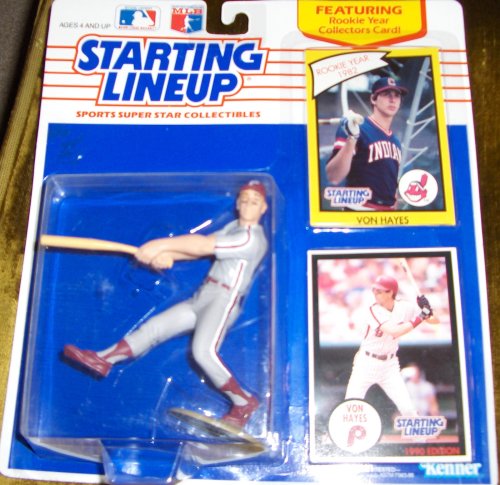MLB Action Figure: Von Hayes 1990 MLB Starting Lineup-MLB Action Figure-Major League Baseball Action Figure-Major League Baseball Figures-Major League Baseball-Baseball Figures-MLB Major League Baseball