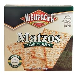 MISHPACHA Lightly Salted Matzo, 10-Ounce Boxes (Pack of 8)