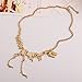 Towallmark(TM) Steampunk Goth Alloy Dinosaur Skeleton Dead Tyrannosaurus T-Rex Charm Necklace (Gold)