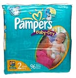 Pampers Baby-Dry Diapers, Size 2, Super Mega Pack, 96 Diapers