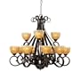 Maxim Lighting 13418AIOI 12 Light Barcelona TwoTier Chandelier