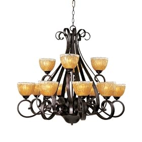 Maxim Lighting 13418AIOI 12 Light Barcelona TwoTier Chandelier