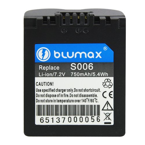 Blumax Akku f&uuml;r Panasonic CGR-S006 / CGA-S006 / DMW-BMA7 / S006 / S006E /  DMC-FZ7 / DMC-F Preisvergleich