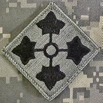 4th Infantry Division ACU Patch Foliage Green