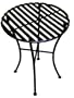 PTC Home & Garden Park Round Side Table, Black