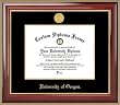 University of Oregon Ducks - Gold Medallion - Mahogany Gold Trim - Diploma Frame