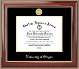 University of Oregon Ducks - Gold Medallion - Mahogany Gold Trim - Diploma Frame