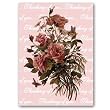 Thinking of You with Floating Roses - 5" x 7" Vellum Overlay Valentine's Day Greeting Card