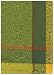 100% Cotton Jacquard Green and Yellow Twirl Dishtowel 18" X 28" Set / 6