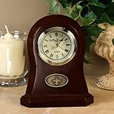 NFL New Orleans Saints Logo Wooden Desk Clock