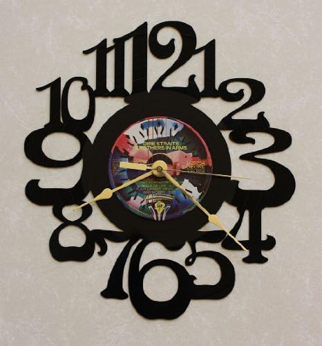 DIRE STRAITS ~ BROTHERS IN ARMS ~ LP RECORD CLOCK made from the Vinyl Record LP ~ Recycled LP Vinyl Record/Album Wall Clock ~ Decorative - Functional Art ~