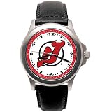 LogoArt New Jersey Devils Men's Leather Rookie Watch