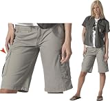 Olive Drab Womens Vintage Military Bermuda Shorts