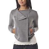 Converse® One Star® Womens Deep River Moto Jacket Knit Top - Medium Heather Grey