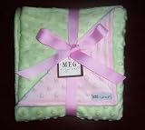 Lime & Pink Minkee Dot Chenille Baby Blanket