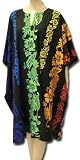 Short Caftan, Tropical Rainbow Stripes