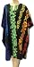 Short Caftan, Tropical Rainbow Stripes