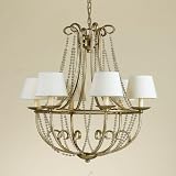 Candice Olson Aspen 6 Light Chandelier Soft Gold/Crystal