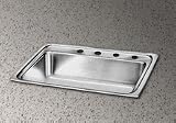 33 X 22 3 Hole 1 Bowl Stainless Steel Self-Rimming Sink Lustertone