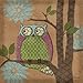 Whimsical Fantasy Owl Poster Set Blue, Green and Brown by Paul Brent; 4-12x12