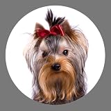 Yorkshire Terrier Dog Breed Round Badge