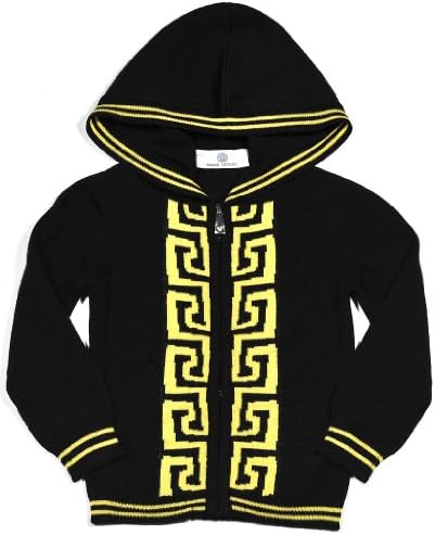 Young Versace Baby Hooded Cardigan in Black-12mo
