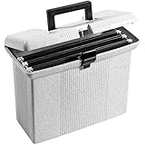 Oxford Portfile Portable File Box, Granite, 11" H x 14" W x 6-1/2" D (41737)