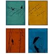 Birds at Rest Group Wall Art - Set of 4