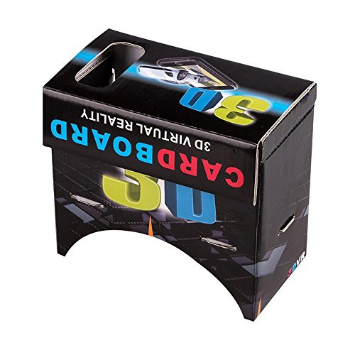 KKmoon DIY Google Cardboard Virtual Reality 3D Glasses With NFC Left & Right Format Car Black For 4-6? Mobile Phone