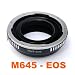 RainbowImaging Pro Mamiya 645 lens to Canon EOS camera adapter