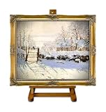 The Magpie - Monet Large Framed Art Print on Canvas