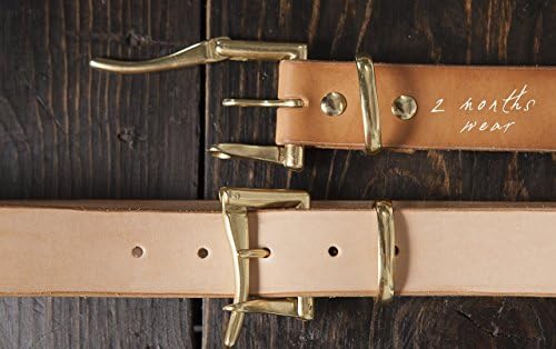 1.5" Natural Vegetable Tanned Leather Firefighter Quick Release Belt