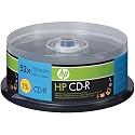 HP 52x LightScribe 700MB 80-Minute CD-R Media - 25 Pack