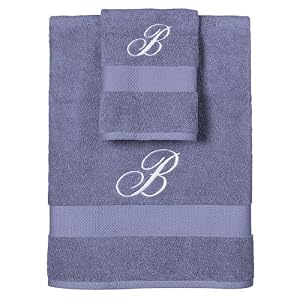 Fieldcrest&reg; Classic Monogrammed Bath Towels - Refresh Blue