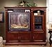 Cherry Wood Wall Unit TV Stand Entertainment Center With Storage