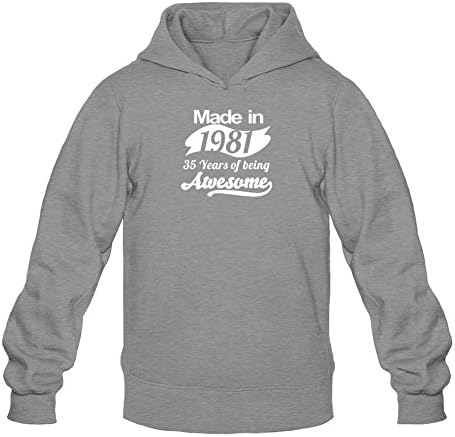 Babyty Men's 1981 Fashion Long Sleeve Sweatshirts Hoodie