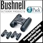 Bushnell Powerview 8x21 Folding Roof Prism Binoculars 3 Pack