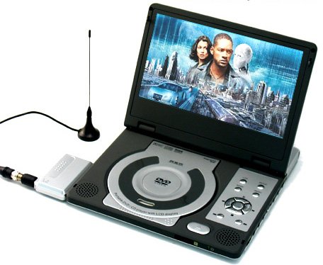 Childrens Toyshop  Electronics : Mustek DVD PL408T - DVD player with TV tuner - portable - display: 8.4 in